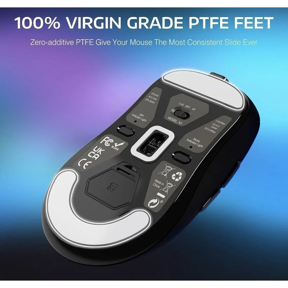ATTACK SHARK X3 Lightweight Wireless Gaming Mouse with Tri-Mode